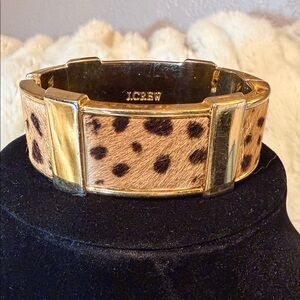 J. Crew Animal Print Gold Bracelet